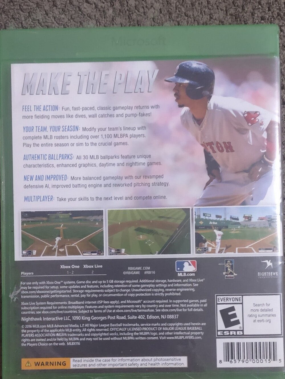 XBox One RBI Baseball 2016, EUC - Picture 4 of 4